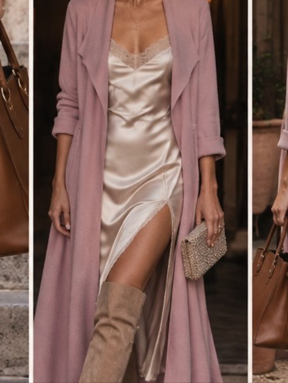 MAXSPORT Dusty Pink Maxi Long Sleeved Belted Duster Coat Cardigan